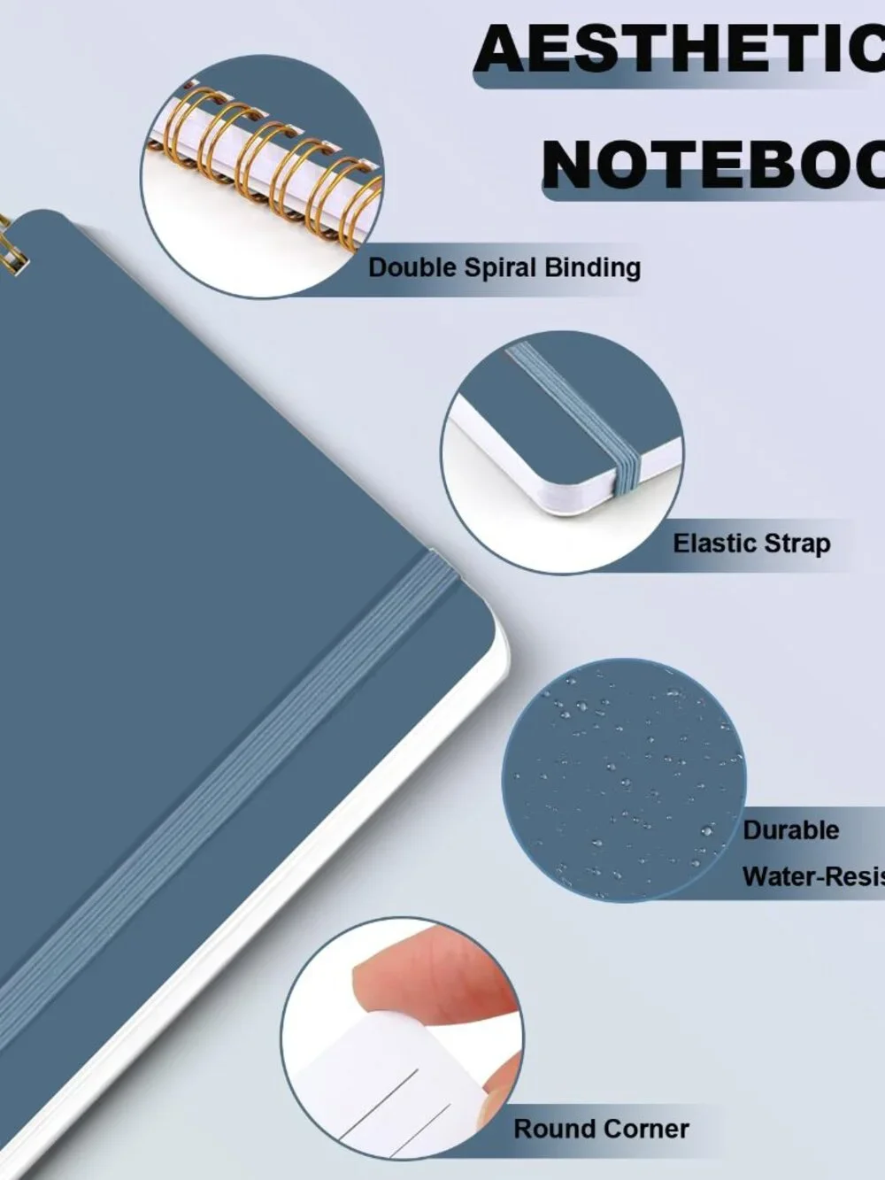 4 PCS Small Spiral Notebook 5x7, Spiral Journal Notebook, Notebooks for Work, Sc